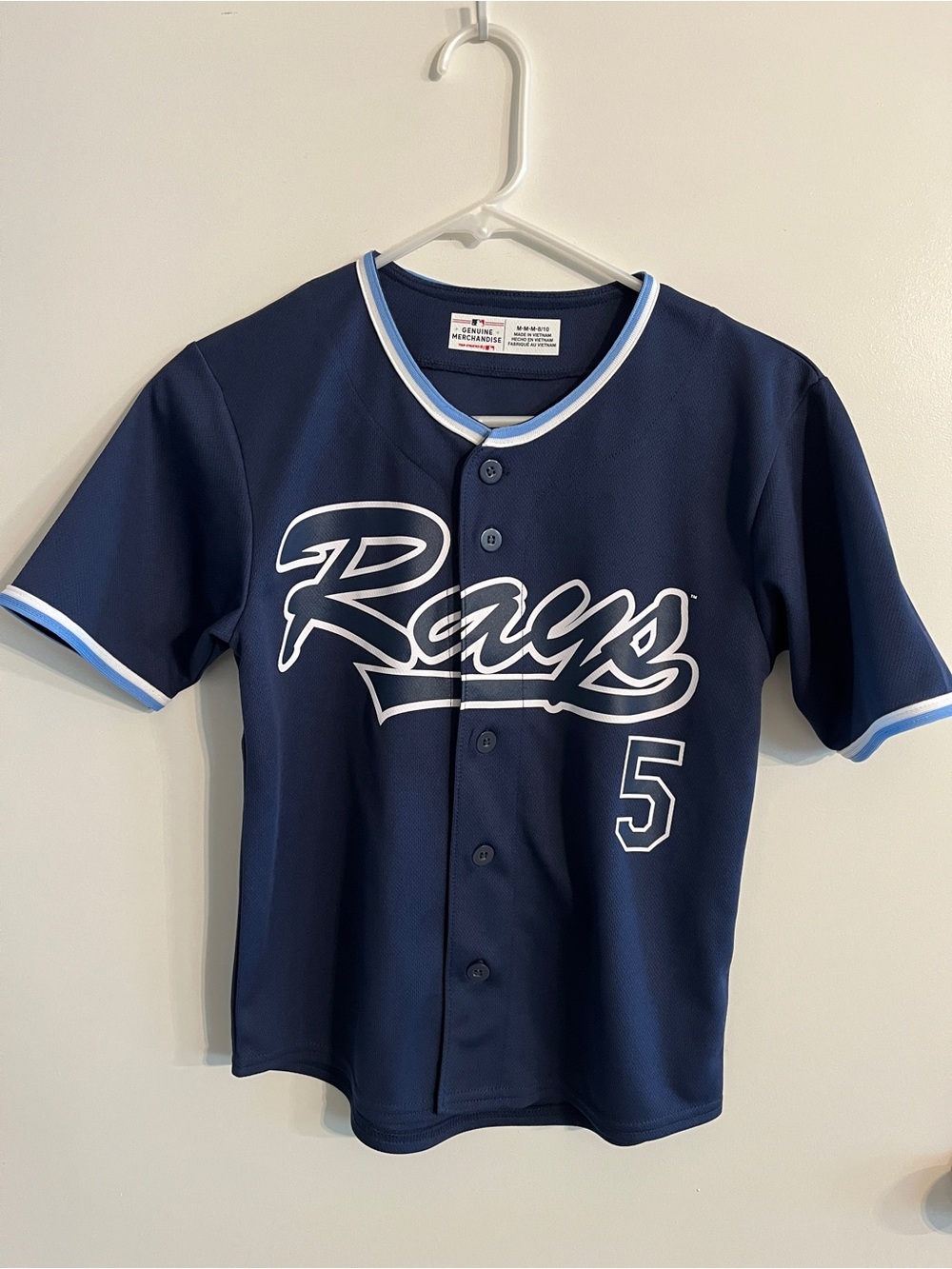 Older kids medium 8/10 Tampa Bay Rays Wander Franco #5 mlb jersey